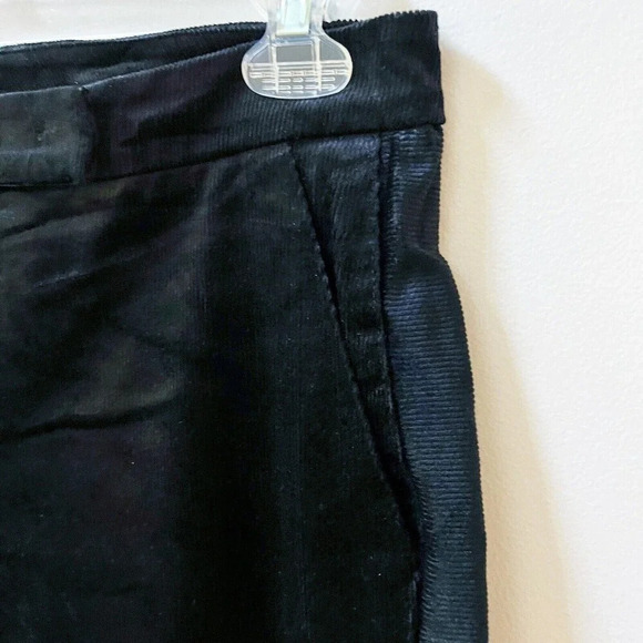 Liliu Black Velvet Corduroy High Rise Straight Leg Pants Womens 32 x 32 - Picture 7 of 11